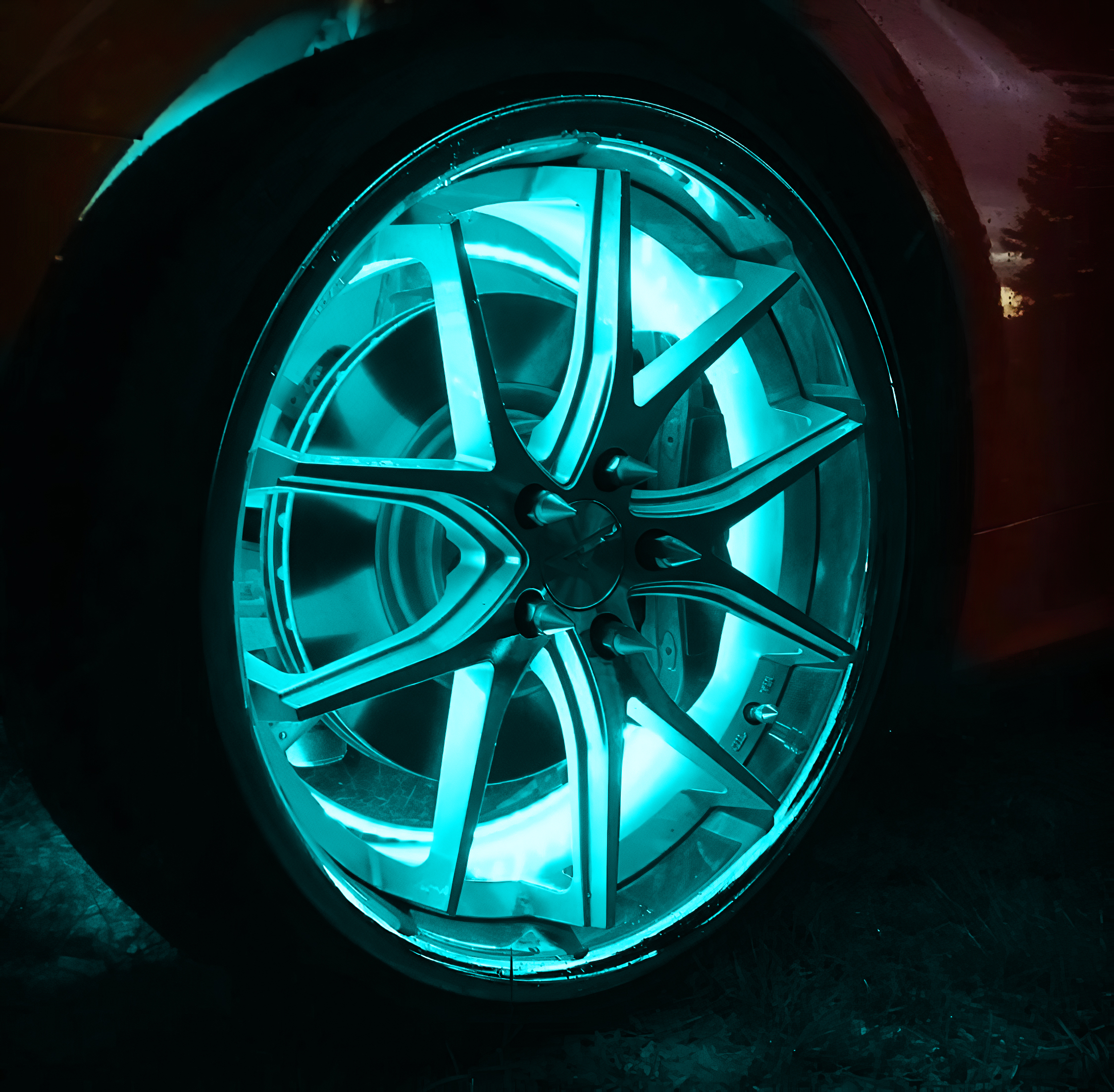 4215-010 - ORACLE LED Illuminated Wheel Rings - Aqua